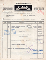 Facture des Etablissements KAFTA FEX 1949