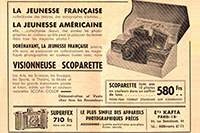 Publicit visionneuse Scoparette Kafta dans sa boite de luxe SCOPA-COLOR, revue Le Photographe